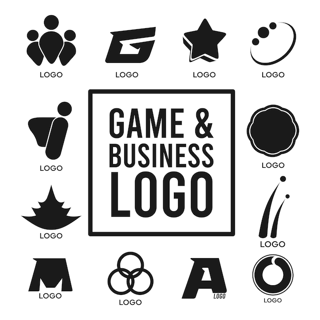 Vector logotipo de negocios y juegos