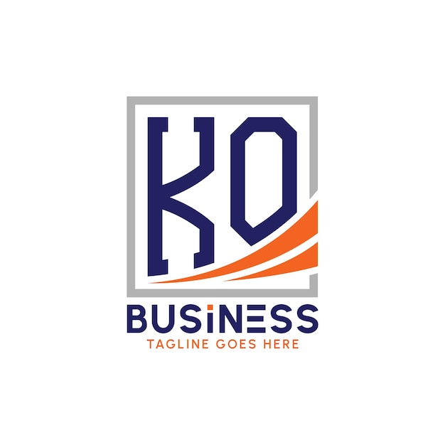 Logotipo de negocios KO Logotipo moderno KO para la marca corporativa KO Logotipo de éxito de crecimiento