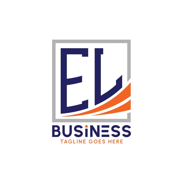 Logotipo de negocios de EL Logotipo moderno de EL para la marca corporativa Logotipo de éxito de crecimiento de EL