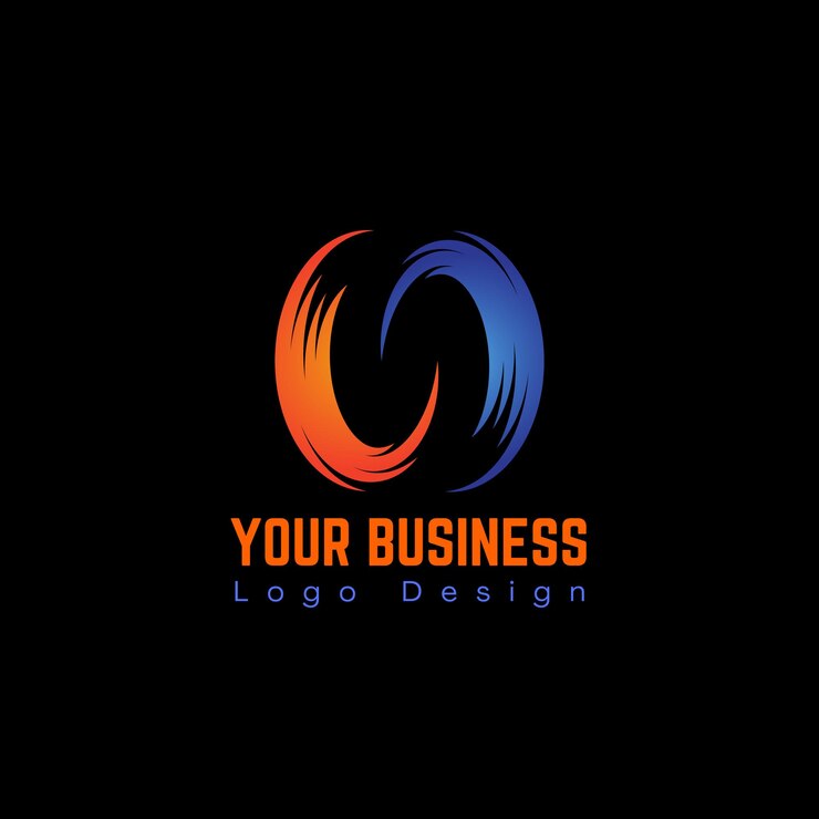 Vector logotipo de negocios modernos de color amarillo y azul vectorial libre