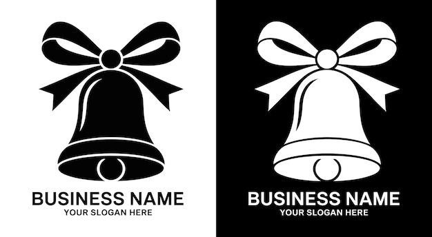 El logotipo en negrita de la campana y la cinta celebra el evento y la identidad comercial