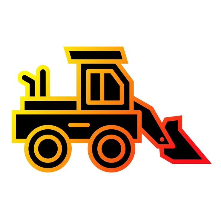 Vector un logotipo negro y amarillo de un camión de basurero con un diseño rojo y amarillo