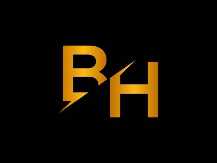 Vector un logotipo negro y amarillo con la letra b en él