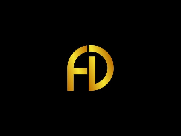 Un logotipo negro y dorado para un anuncio de empresa.