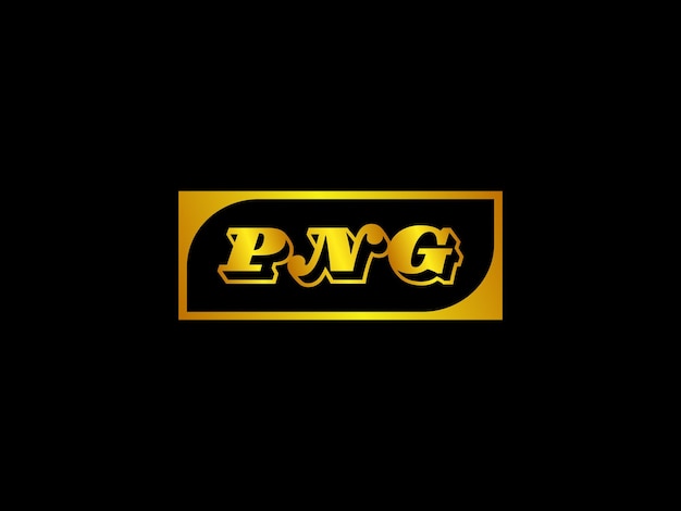 Un logotipo negro y dorado con la letra pg.