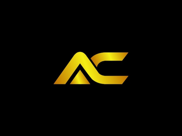 Logotipo negro y dorado con el título 'ac'