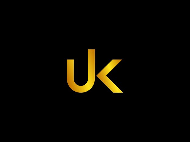 Logotipo negro y dorado con el título 'logotipo dorado y negro para el Reino Unido'
