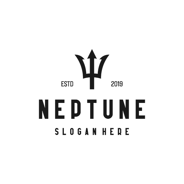 Logotipo de Neptuno con tipo de diseño