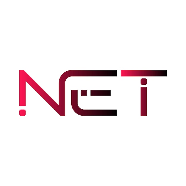 El logotipo de NET es creativo, moderno, minimalista, inicial, monograma, símbolo, tipografía vectorial y diseño elegante de iconos.