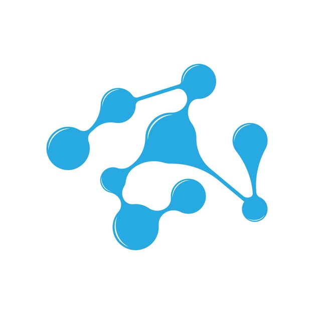 Logotipo De Neurona Cel Adn Red Vector Y Tecnología De Partículas Diseño De Plantilla De Ilustración Simple
