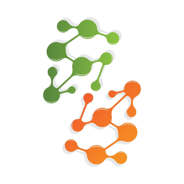 Logotipo De Neurona Cel Adn Red Vector Y Tecnología De Partículas Diseño De Plantilla De Ilustración Simple