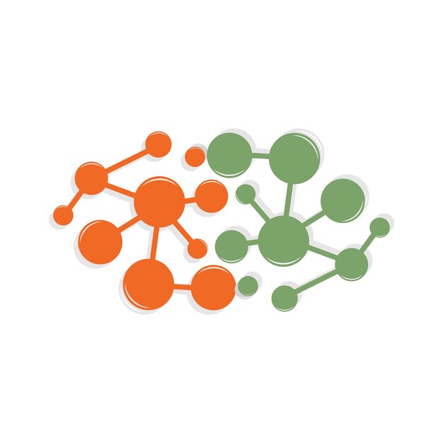 Logotipo De Neurona Cel Adn Red Vector Y Tecnología De Partículas Diseño De Plantilla De Ilustración Simple