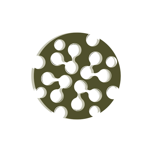 Logotipo De Neurona Cel Adn Red Vector Y Tecnología De Partículas Diseño De Plantilla De Ilustración Simple