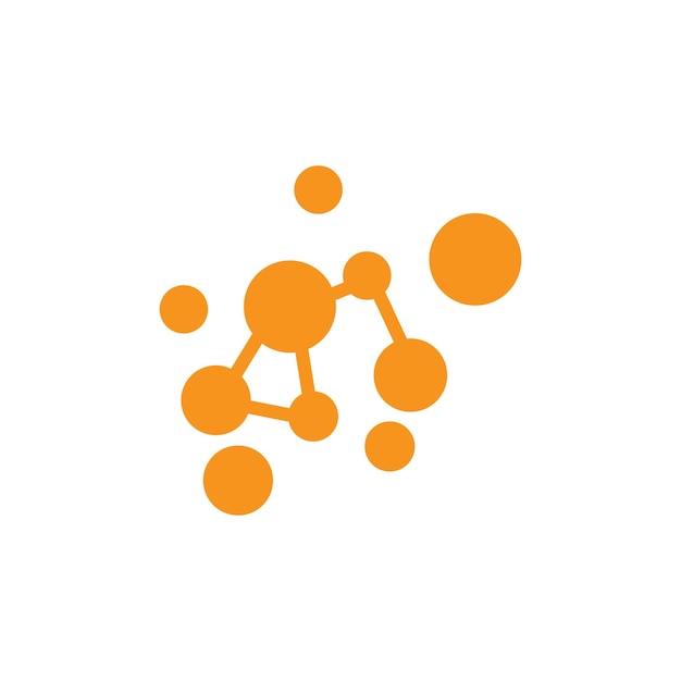 Logotipo De Neurona Cel Adn Red Vector Y Tecnología De Partículas Diseño De Plantilla De Ilustración Simple