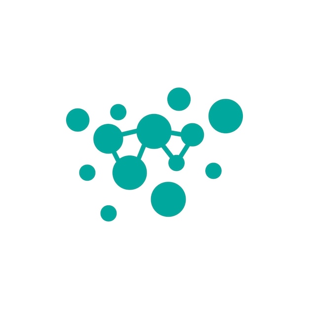 Logotipo De Neurona Cel Adn Red Vector Y Tecnología De Partículas Diseño De Plantilla De Ilustración Simple