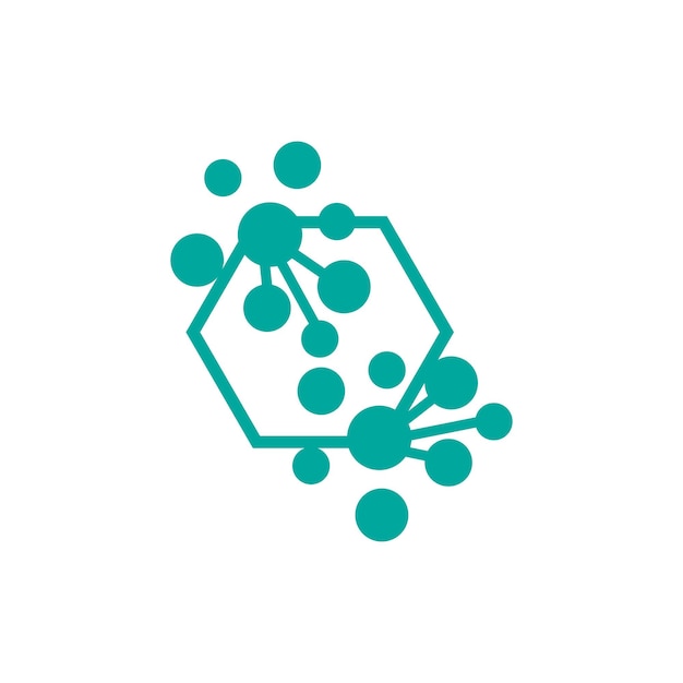 Logotipo De Neurona Cel Adn Red Vector Y Tecnología De Partículas Diseño De Plantilla De Ilustración Simple