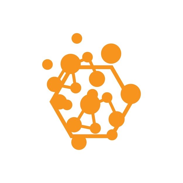 Logotipo De Neurona Cel Adn Red Vector Y Tecnología De Partículas Diseño De Plantilla De Ilustración Simple