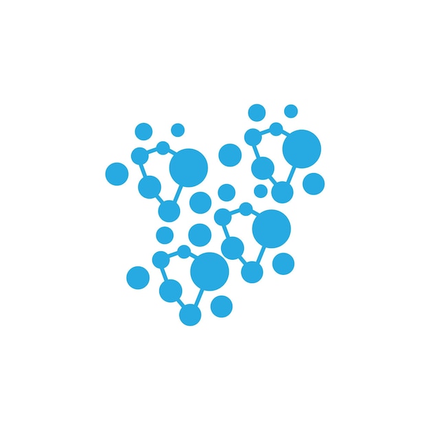Logotipo De Neurona Cel Adn Red Vector Y Tecnología De Partículas Diseño De Plantilla De Ilustración Simple