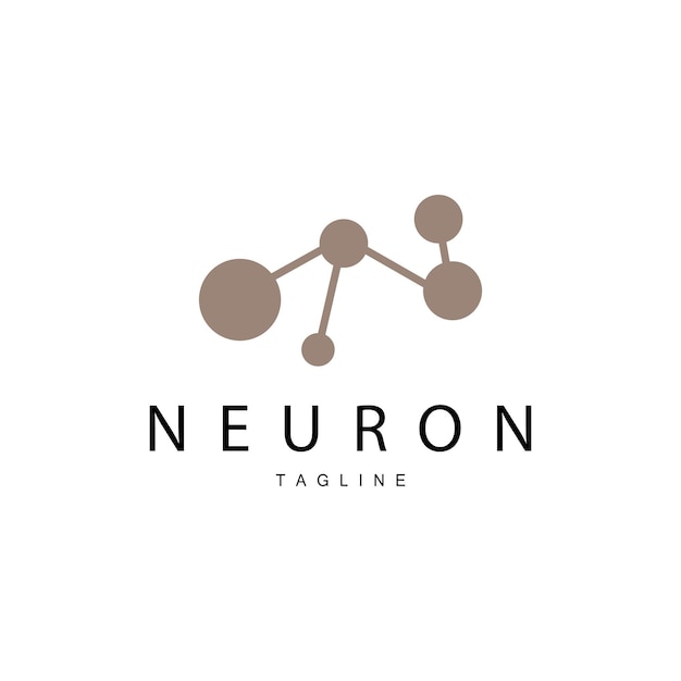 Logotipo De Neurona Cel Adn Red Vector Y Tecnología De Partículas Diseño De Plantilla De Ilustración Simple