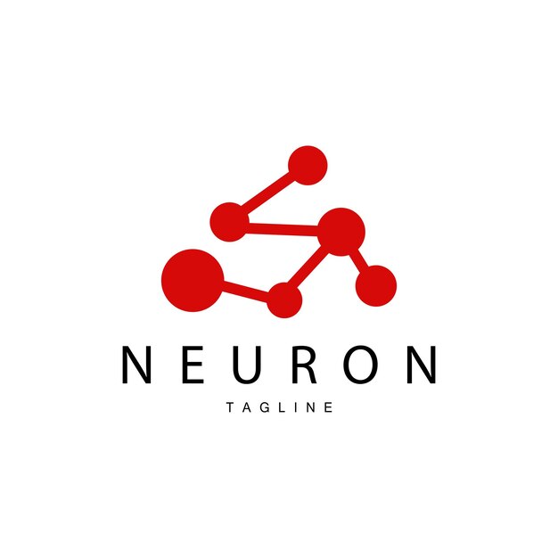Logotipo De Neurona Cel Adn Red Vector Y Tecnología De Partículas Diseño De Plantilla De Ilustración Simple