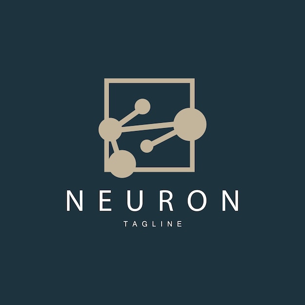 Logotipo De Neurona Cel Adn Red Vector Y Tecnología De Partículas Diseño De Plantilla De Ilustración Simple