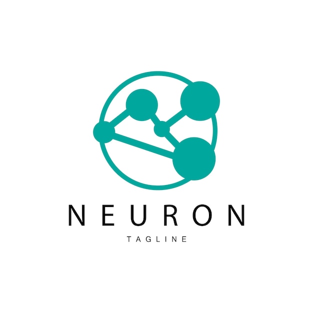 Logotipo De Neurona Cel Adn Red Vector Y Tecnología De Partículas Diseño De Plantilla De Ilustración Simple