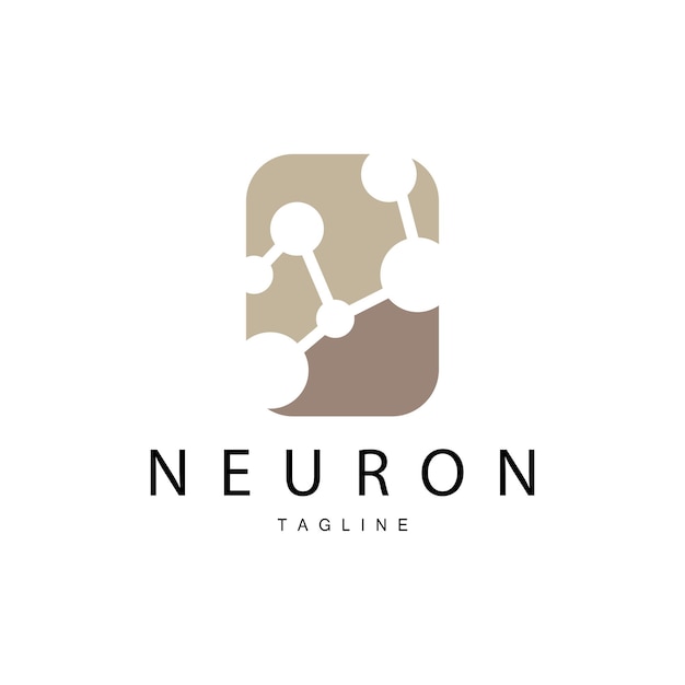 Logotipo De Neurona Cel Adn Red Vector Y Tecnología De Partículas Diseño De Plantilla De Ilustración Simple
