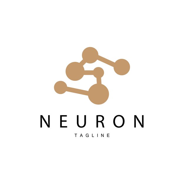 Logotipo De Neurona Cel Adn Red Vector Y Tecnología De Partículas Diseño De Plantilla De Ilustración Simple
