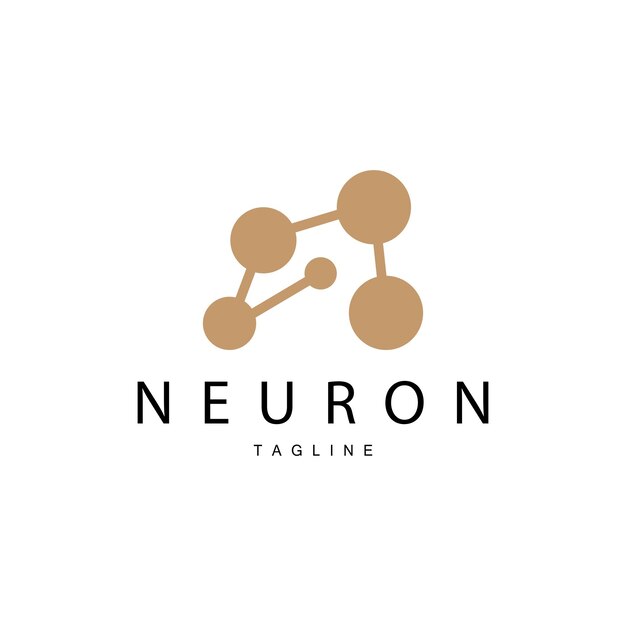 Logotipo De Neurona Cel Adn Red Vector Y Tecnología De Partículas Diseño De Plantilla De Ilustración Simple