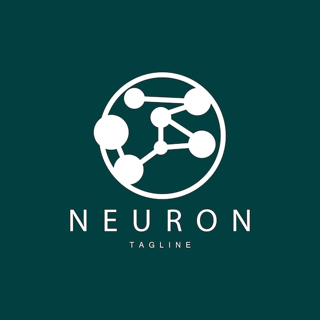 Logotipo De Neurona Cel Adn Red Vector Y Tecnología De Partículas Diseño De Plantilla De Ilustración Simple