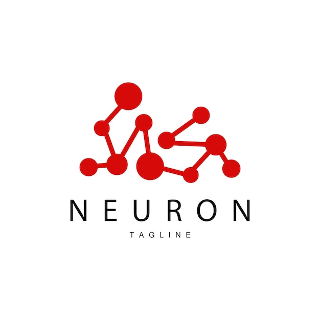 Logotipo De Neurona Cel Adn Red Vector Y Tecnología De Partículas Diseño De Plantilla De Ilustración Simple