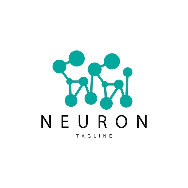Logotipo De Neurona Cel Adn Red Vector Y Tecnología De Partículas Diseño De Plantilla De Ilustración Simple