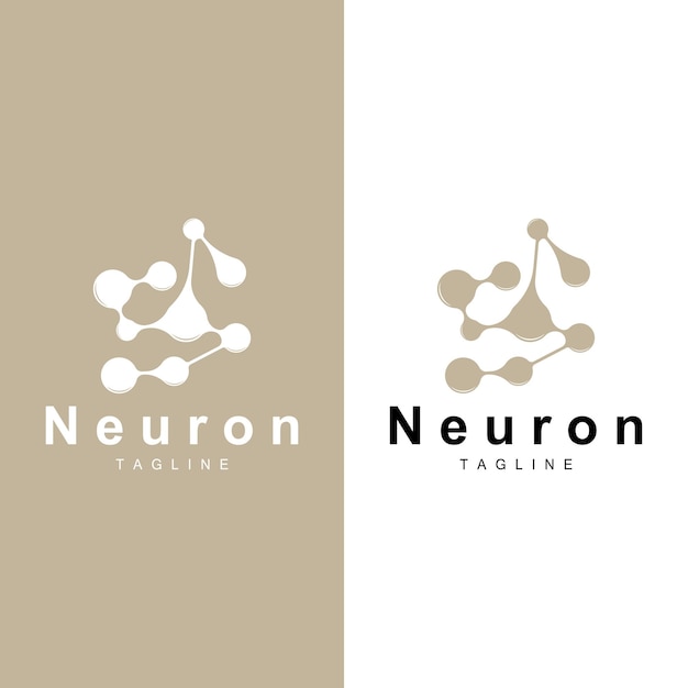 Logotipo De Neurona Cel Adn Red Vector Y Tecnología De Partículas Diseño De Plantilla De Ilustración Simple