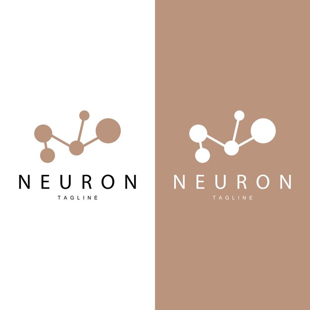 Logotipo De Neurona Cel Adn Red Vector Y Tecnología De Partículas Diseño De Plantilla De Ilustración Simple