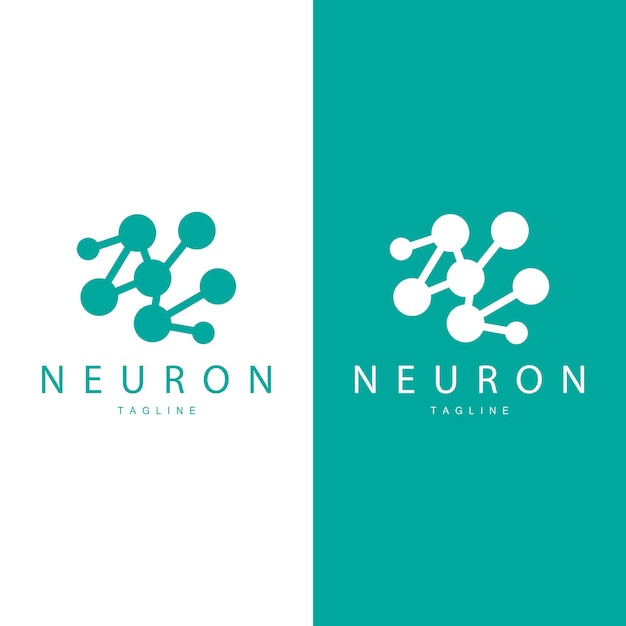 Logotipo De Neurona Cel Adn Red Vector Y Tecnología De Partículas Diseño De Plantilla De Ilustración Simple