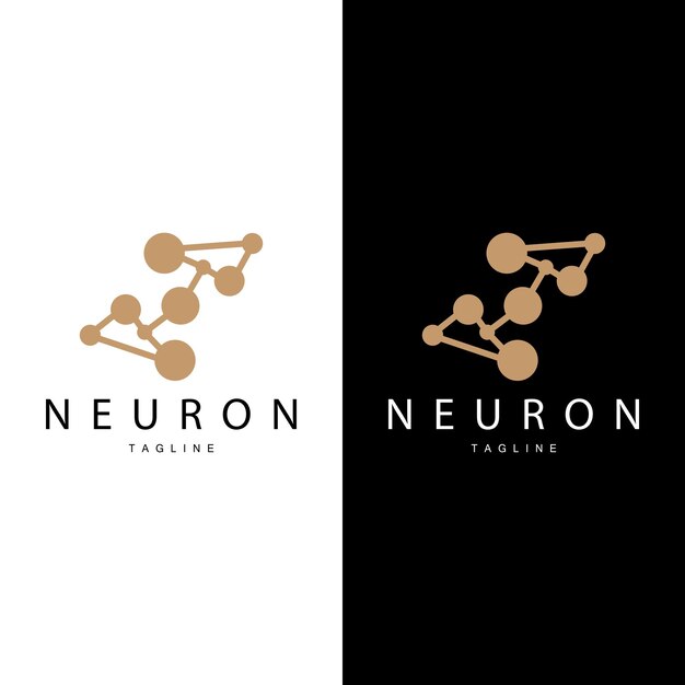 Logotipo De Neurona Cel Adn Red Vector Y Tecnología De Partículas Diseño De Plantilla De Ilustración Simple