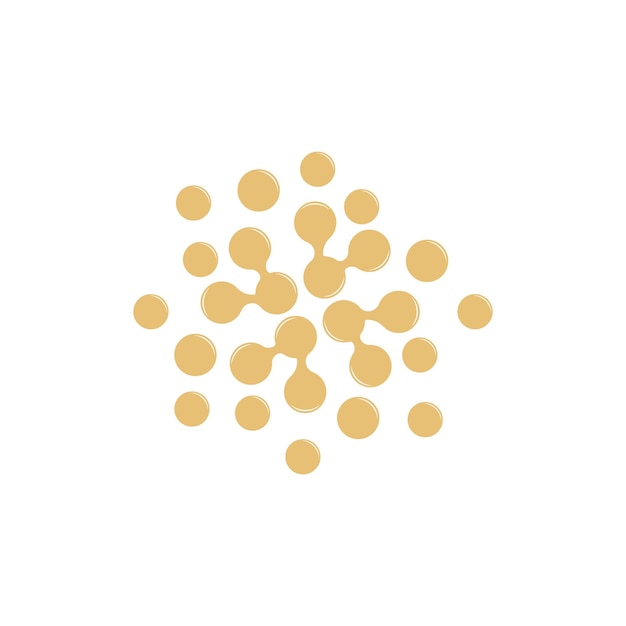 Logotipo De Neurona Cel Adn Red Vector Y Tecnología De Partículas Diseño De Plantilla De Ilustración Simple