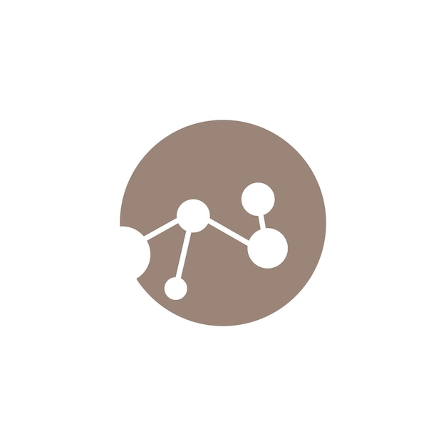Logotipo De Neurona Cel Adn Red Vector Y Tecnología De Partículas Diseño De Plantilla De Ilustración Simple