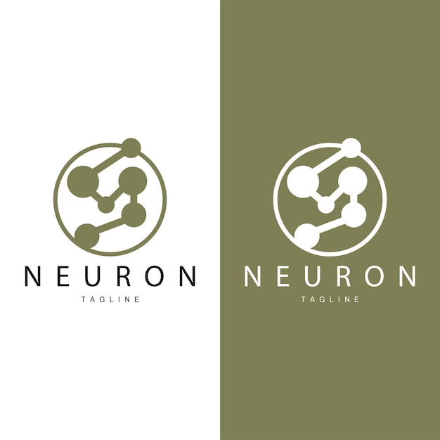 Logotipo De Neurona Cel Adn Red Vector Y Tecnología De Partículas Diseño De Plantilla De Ilustración Simple