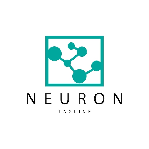 Logotipo De Neurona Cel Adn Red Vector Y Tecnología De Partículas Diseño De Plantilla De Ilustración Simple