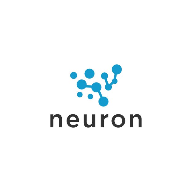 Logotipo de neurona de combinación de libertad ilustración de vector de plantilla de logotipo de diseño plano