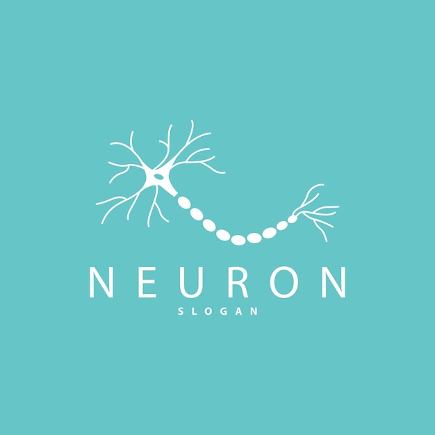 Logotipo de neurona Nervio de neurona o algas Vector Plantilla de diseño de molécula abstracta Ilustración