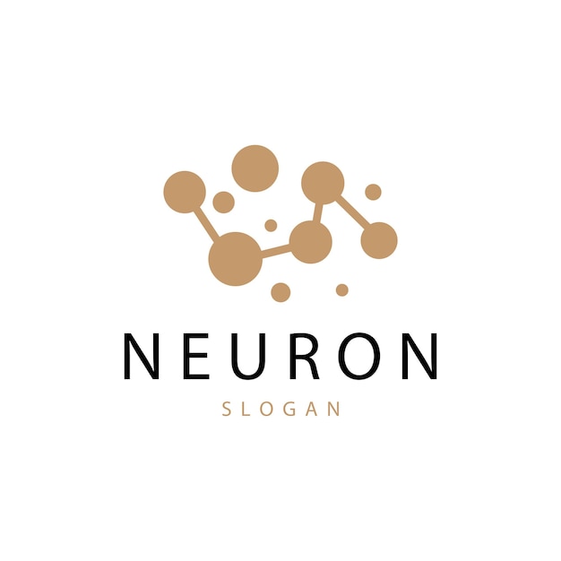Logotipo de la neurona El nervio neuronal o el vector de las algas abstractas Ilustración de la plantilla de diseño de la molécula