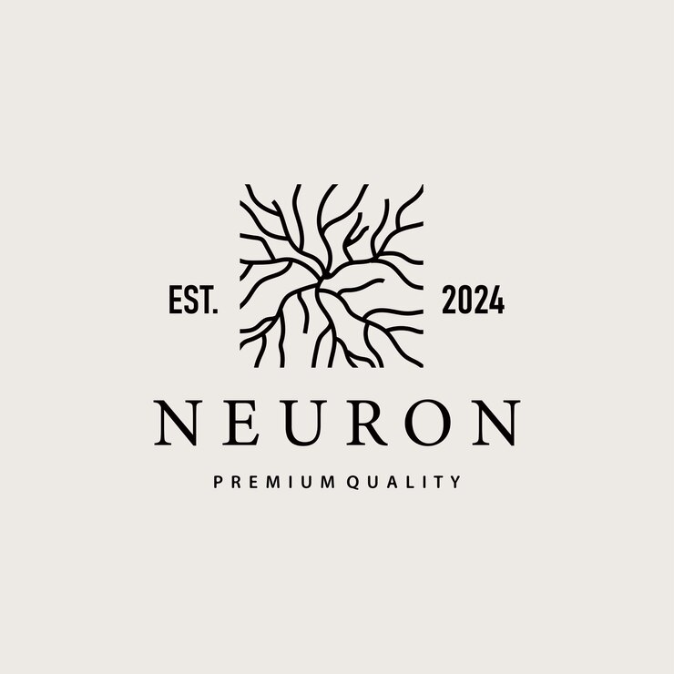 Logotipo de la neurona El nervio neuronal o el vector de las algas abstractas Ilustración de la plantilla de diseño de la molécula