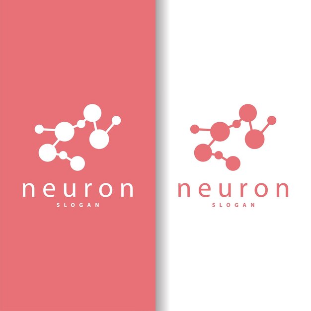 Logotipo de neurona Neuron Nervio o algas vectoriales Abstracto Diseño de moléculas Ilustración de plantilla