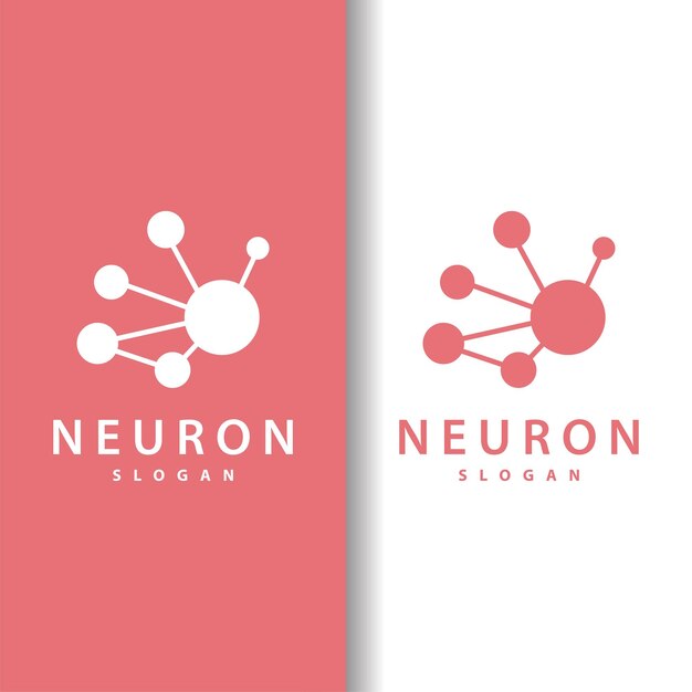 Logotipo de neurona Neuron Nervio o algas vectoriales Abstracto Diseño de moléculas Ilustración de plantilla