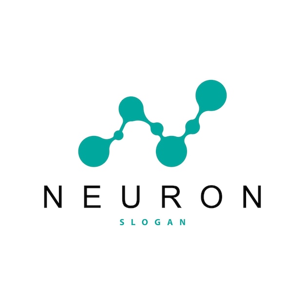 Logotipo de neurona Neuron Nervio o algas vectoriales Abstracto Diseño de moléculas Ilustración de plantilla