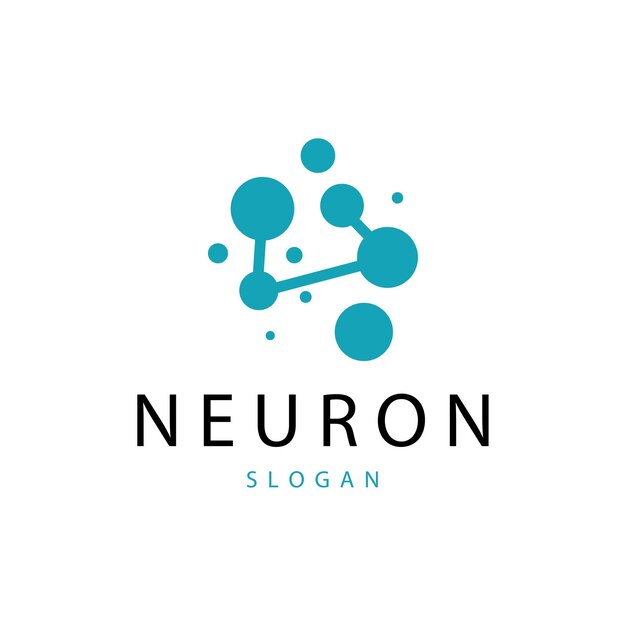 Logotipo de neurona Neuron Nervio o algas vectoriales Abstracto Diseño de moléculas Ilustración de plantilla