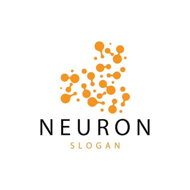 Logotipo de neurona Neuron Nervio o algas vectoriales Abstracto Diseño de moléculas Ilustración de plantilla