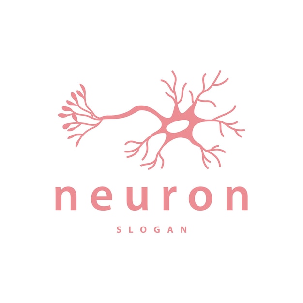 Logotipo de neurona Neuron Nervio o algas vectoriales Abstracto Diseño de moléculas Ilustración de plantilla